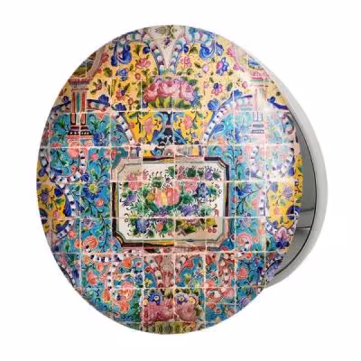 آینه جیبی خندالو طرح کاشی مدل تاشو کد 2200