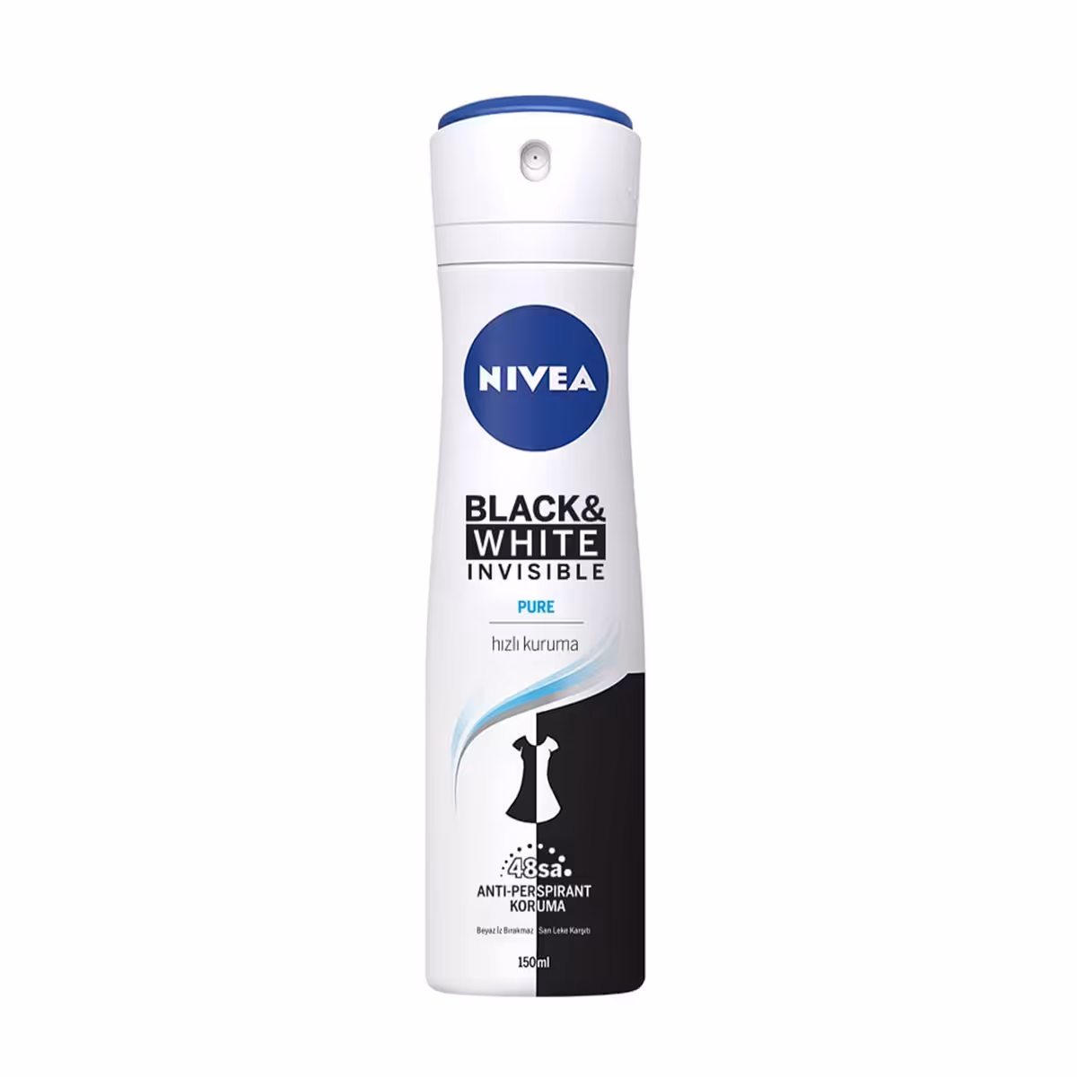 اسپری نیوآ nivea invisible pure حجم 150 میلی لیتر مناسب بانوان