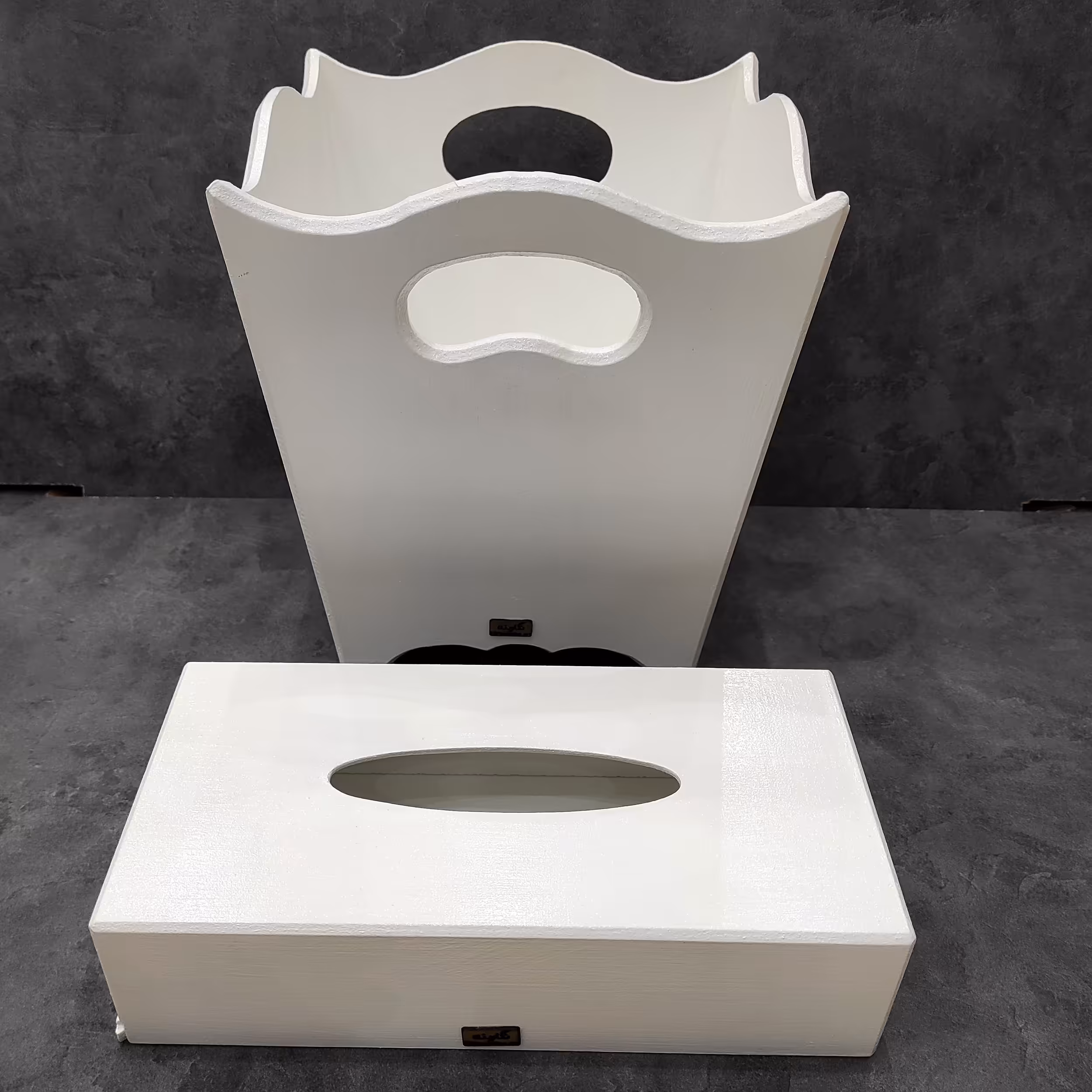 ست سطل جادستمال چوبی  تک رنگ سایز سطل23در28و جادستمال14در25