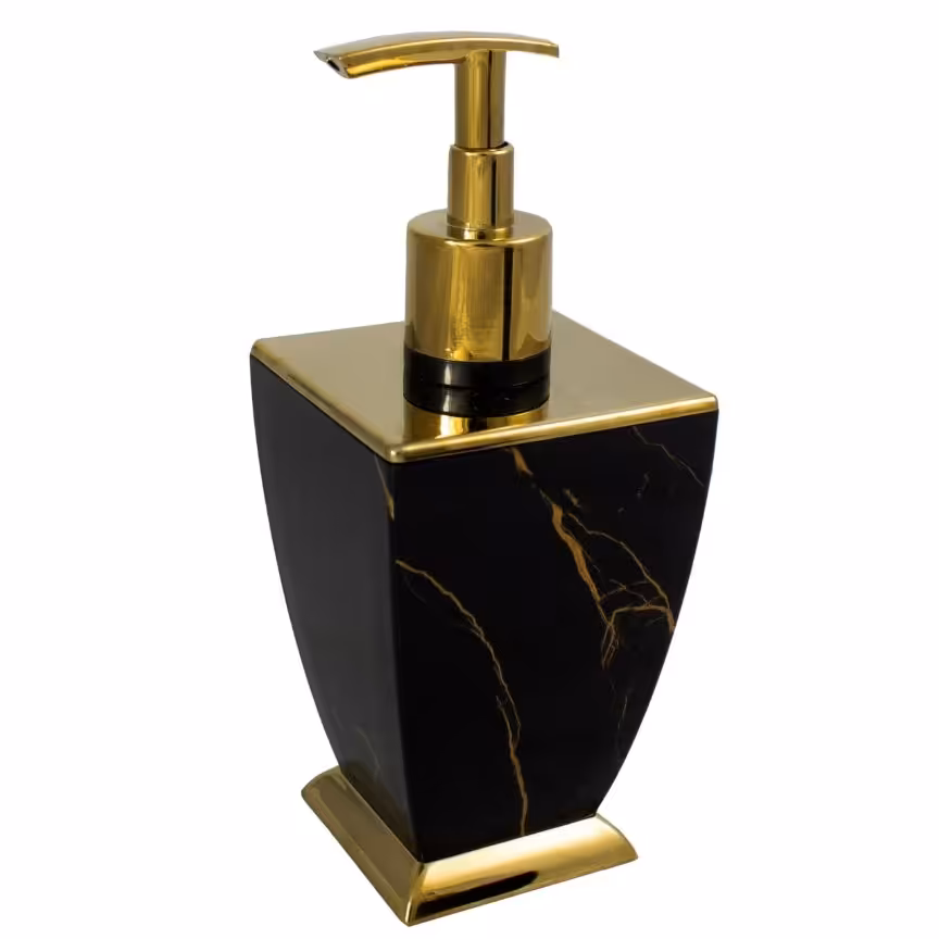 جا مایع هارمونی تک رومیزی طرح سنگ مشکی طلایی