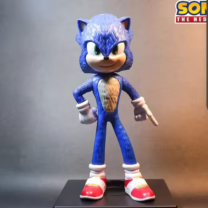 فیگور سونیک ارتفاع 20 سانتیمتر جنس سیلیکون فشرده (pvc) فاقد حساسیت 