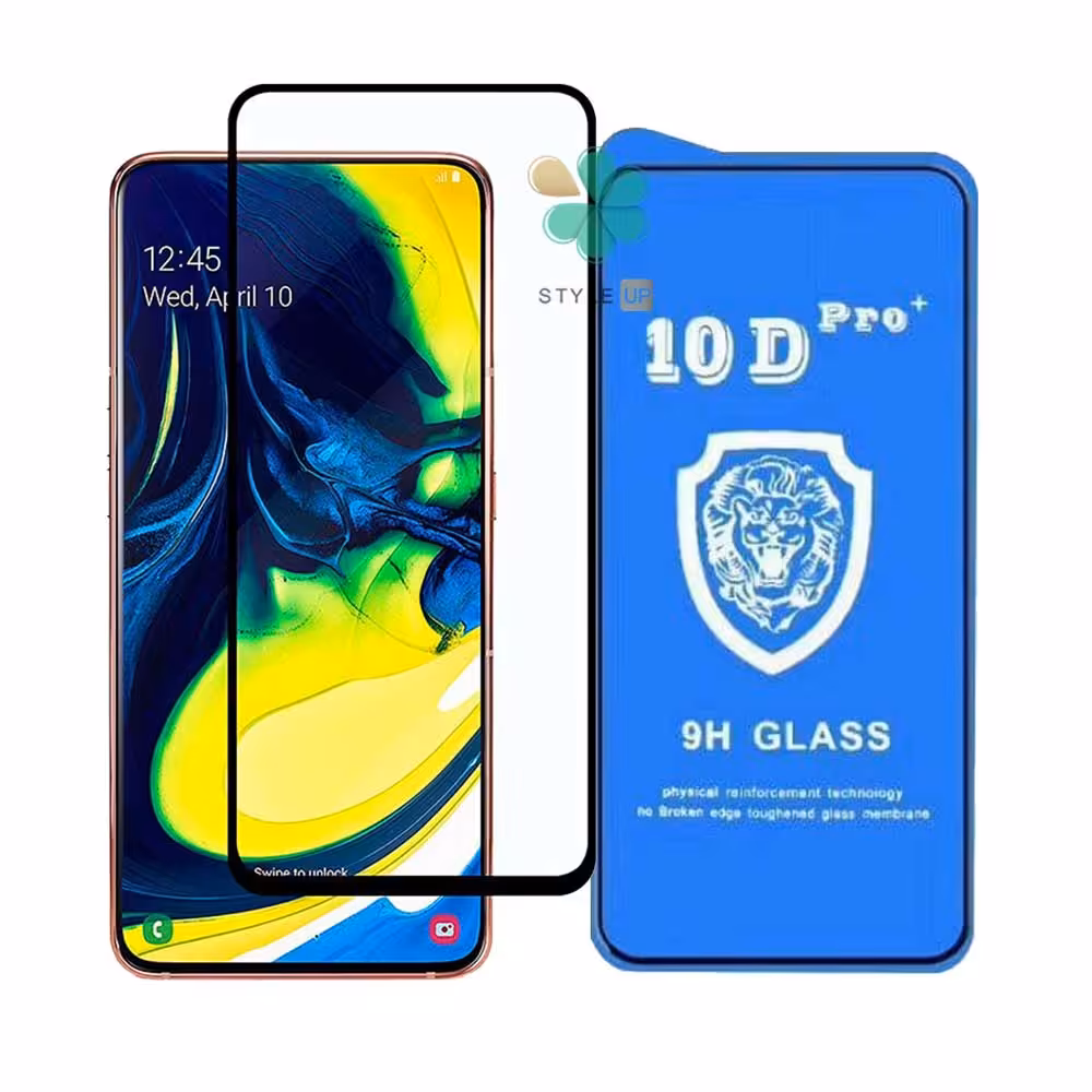 گلس تمام صفحه گوشی سامسونگ Galaxy A80 / A90 مدل 10D Pro