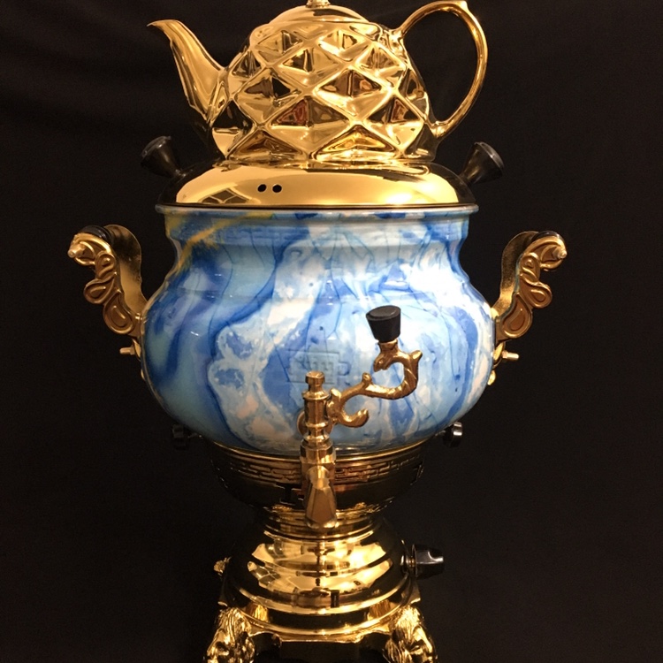 سماور پایه ثابت طرح سنگ 6 لیتر