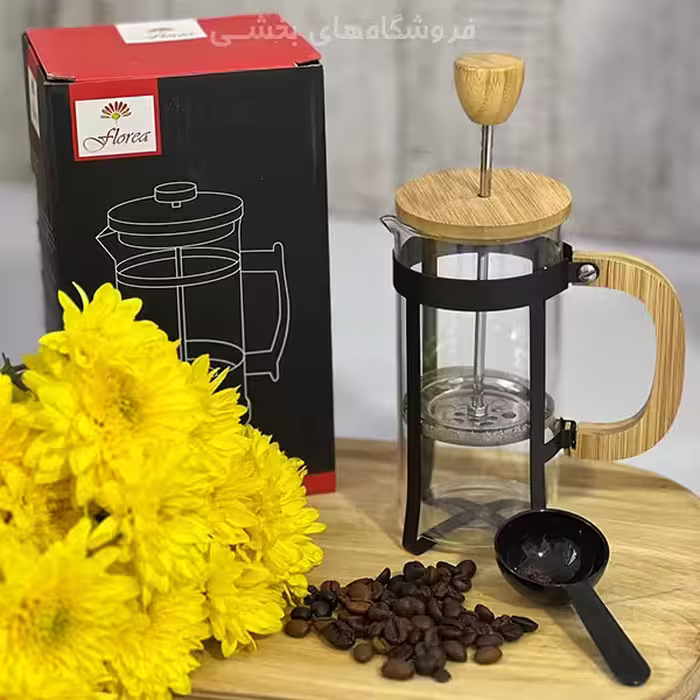 فرنچ پرس 350 میل مدل دسته و درب چوبی