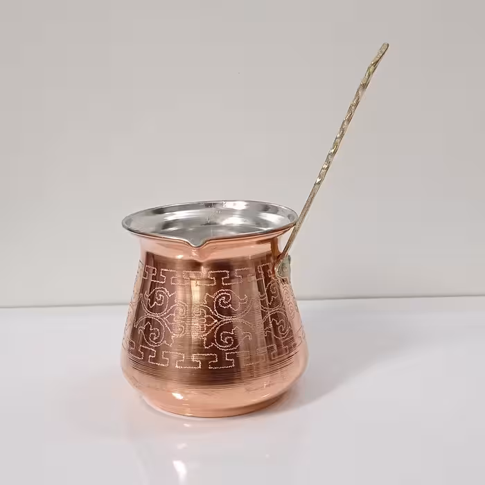 قهوه جوش مسی طرحدار سایز 3 نانو