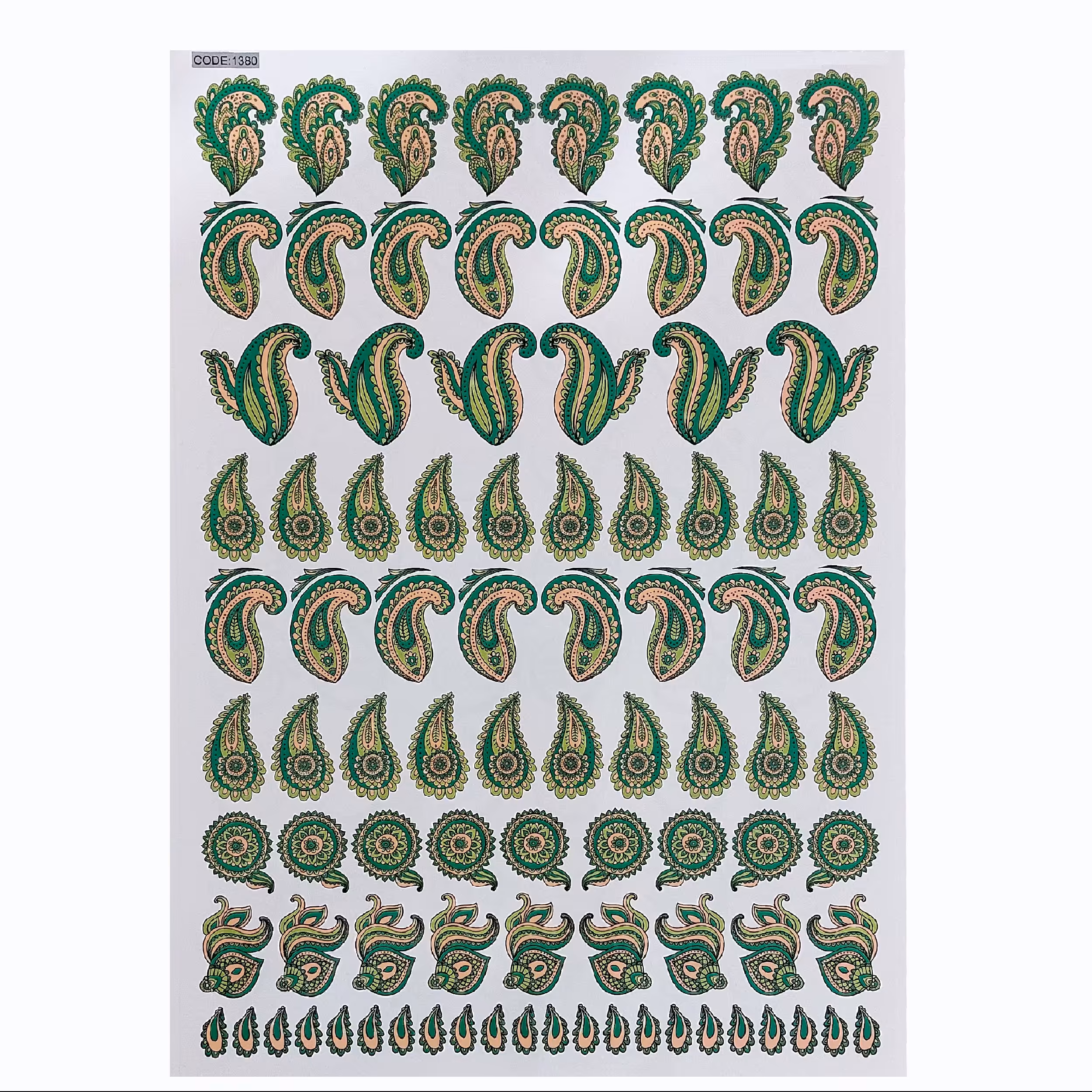 ترنسفر طرح بته جقه کد نه ابعاد 30 در 40 سانتی متر موجودی بگیرید