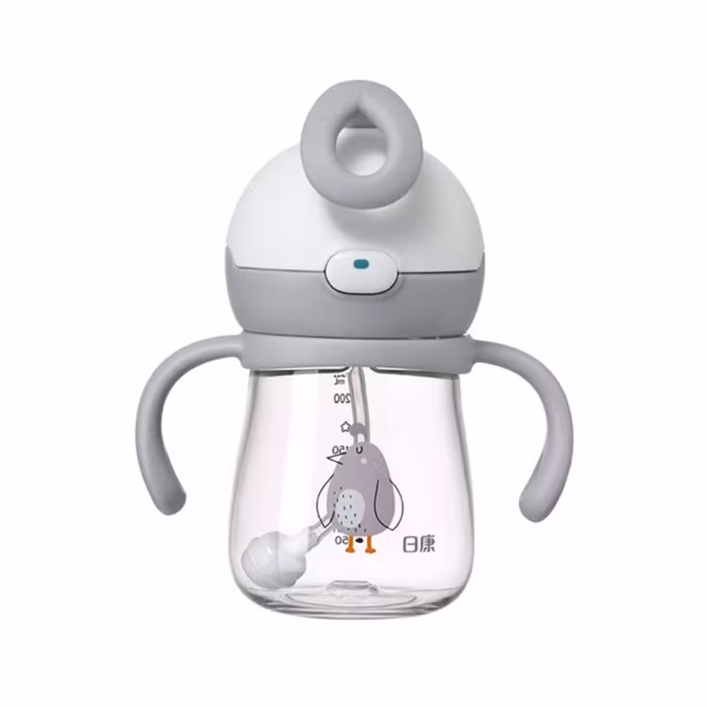 لیوان آبمیوه خوری نی دار 220 میلی لیتر رووکو Rovco طوسی