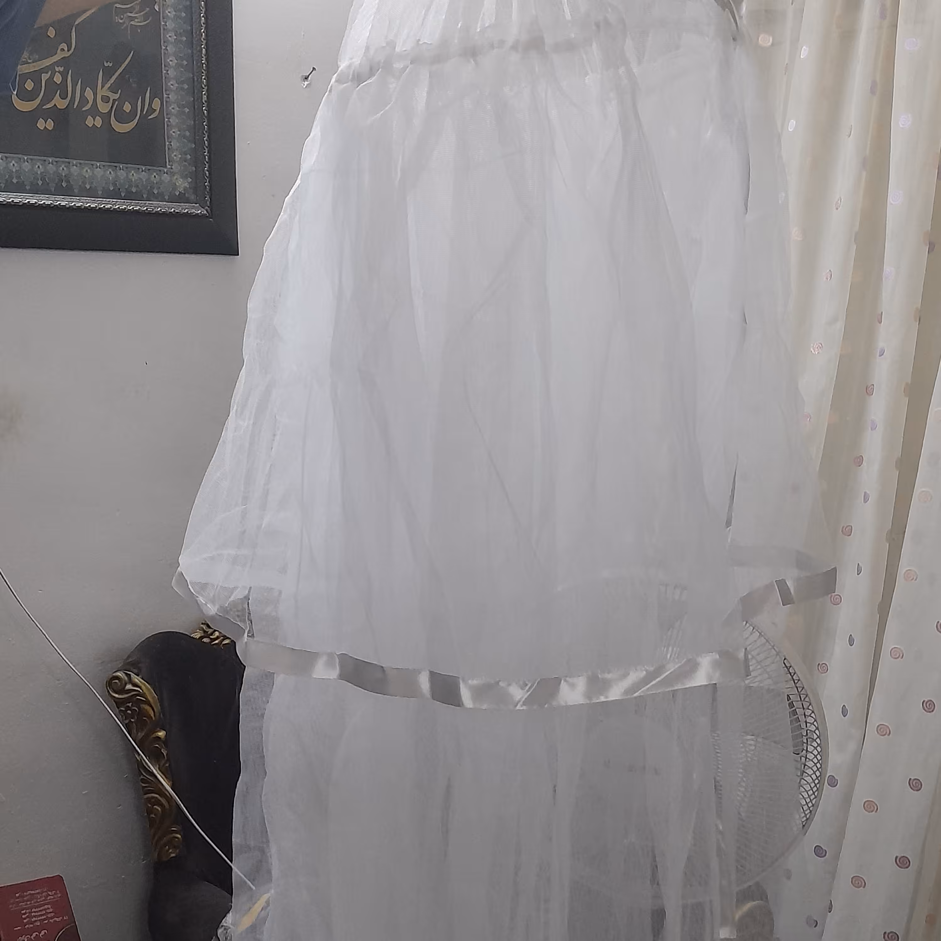 توربالای تخت مناسب کودک ونوجوان وتخت 1نفره برنداتا نوارنقره ای ابعاد 6متردر3متر