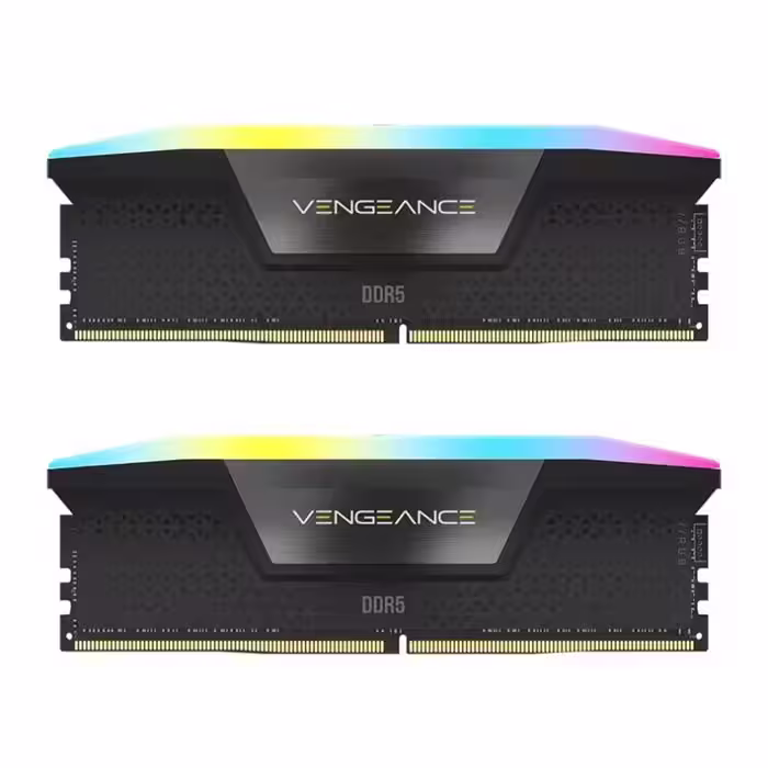رم کامپیوتر DDR5 دو کاناله 5600 مگاهرتز CL40 کورسیر مدل Vengeance RGB ظرفیت 48 گیگابایت