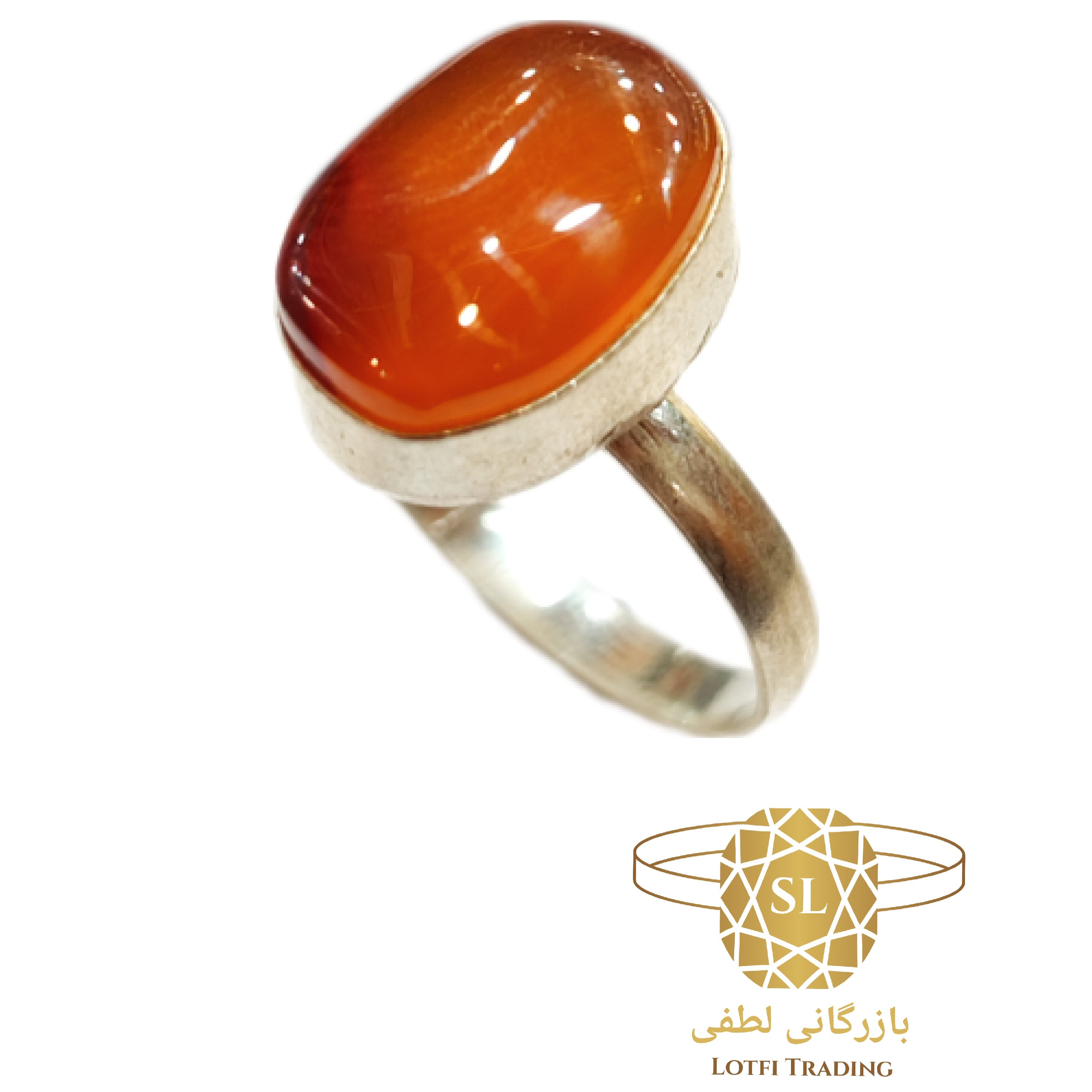 انگشتر نقره عقیق یمنی همراه با حرز امام جواد(ع) کد 03 بازرگانی لطفی