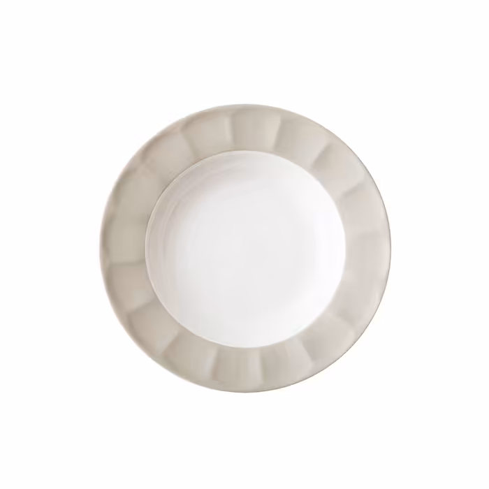 بشقاب گود 22 سانتیمتری خورش خوری پاستل طوسی