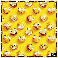 دستمال سر و گردن و پیشانی بند اسکارف طرح ایموجی سایز 58 در 58 مدل H1-99 شرکت رنس