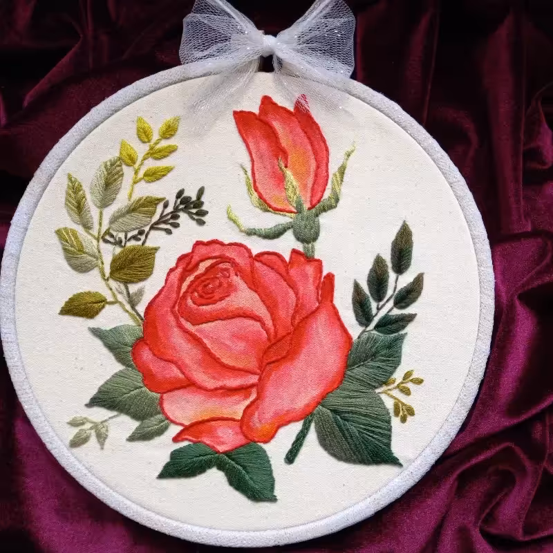 گلدوزی ونقاشی روی پارچه 