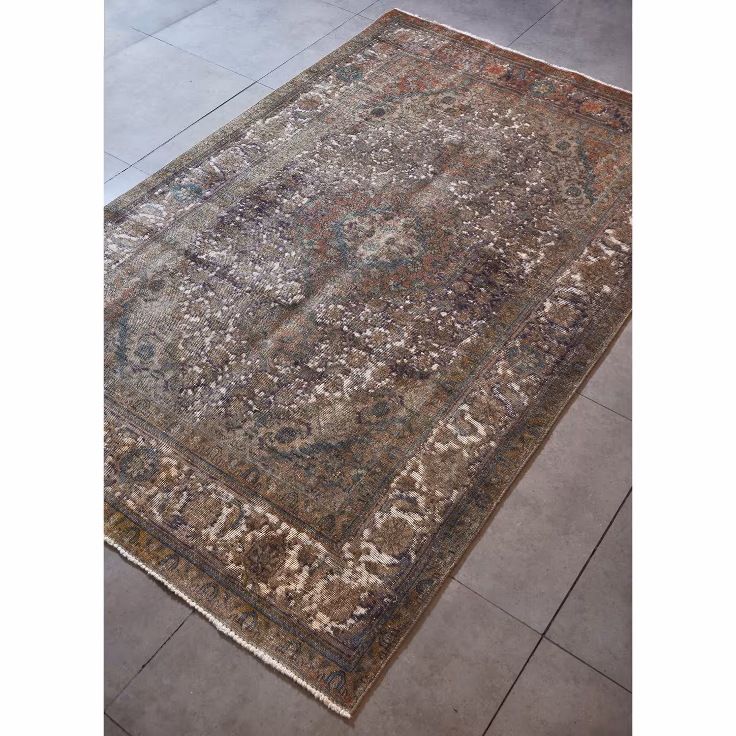 فرش دستبافت شش متری امیرخیز مدل وینتیج کد 16401