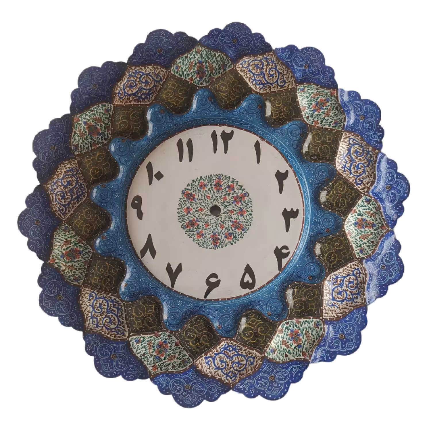 ساعت دیواری میناکاری قطر 25سانتی متر