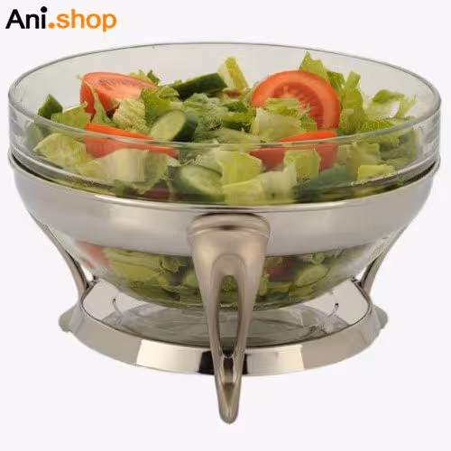 سالاد خوری نگین دار طلایی مدل UN-3718 کد 178