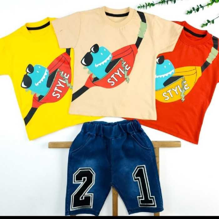 تیشرت شلوارک اسپرت شیک بیرونی سایز 40تا55 مناسب 2تا9سال