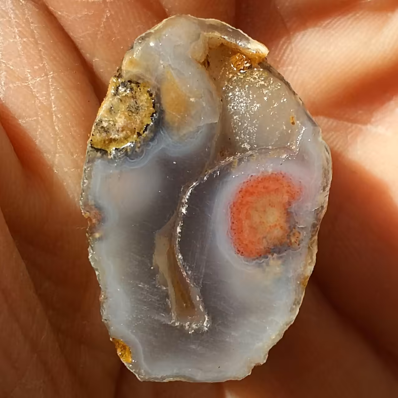 اسلایس سنگ راف عقیق سلیمانی رنگی بی نظیر 100 در 100 طبیعی شاهکاااار خلقت دیدنییی