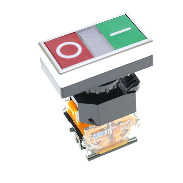 شاسی با دو کنتاکت مدلPFP-50 دوبل ساده کنتاکت1NO 1NCرنگ قرمز