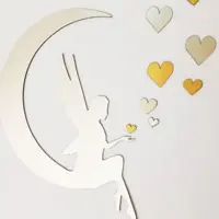 اینه دکوراتیو پدیده مدل ماه و پری و قلب