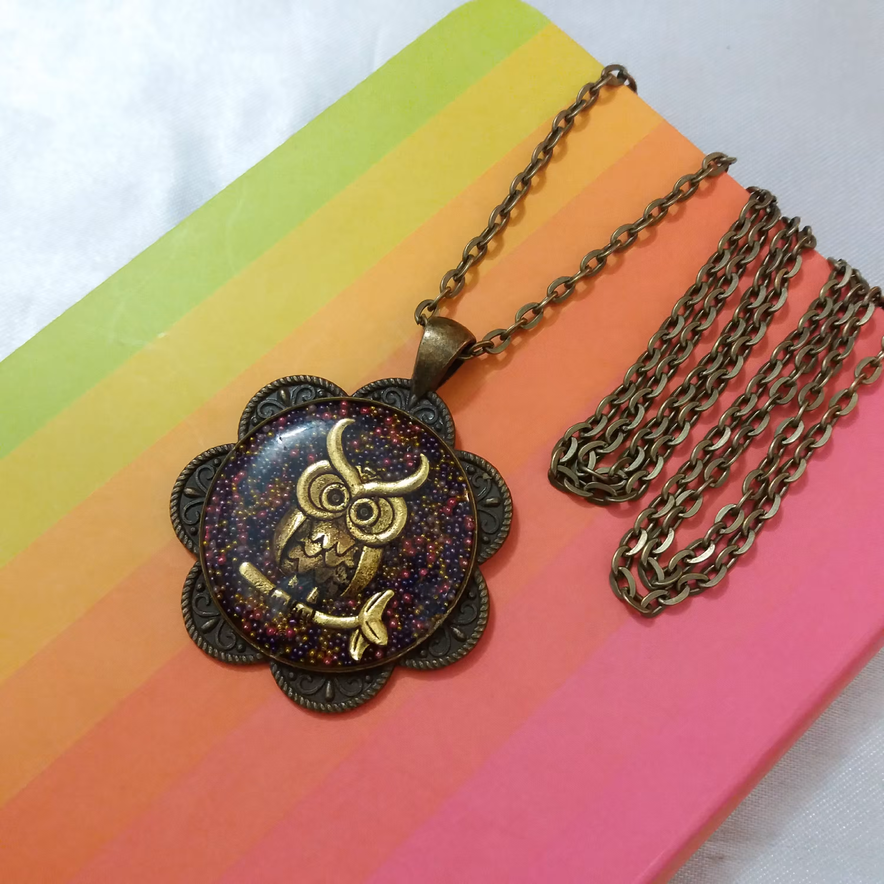 گردنبند جغد شاخ دار