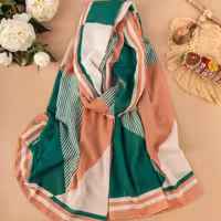 شال سوپرنخ  تابستانه گرین بژ نیو (ارسال رایگان)