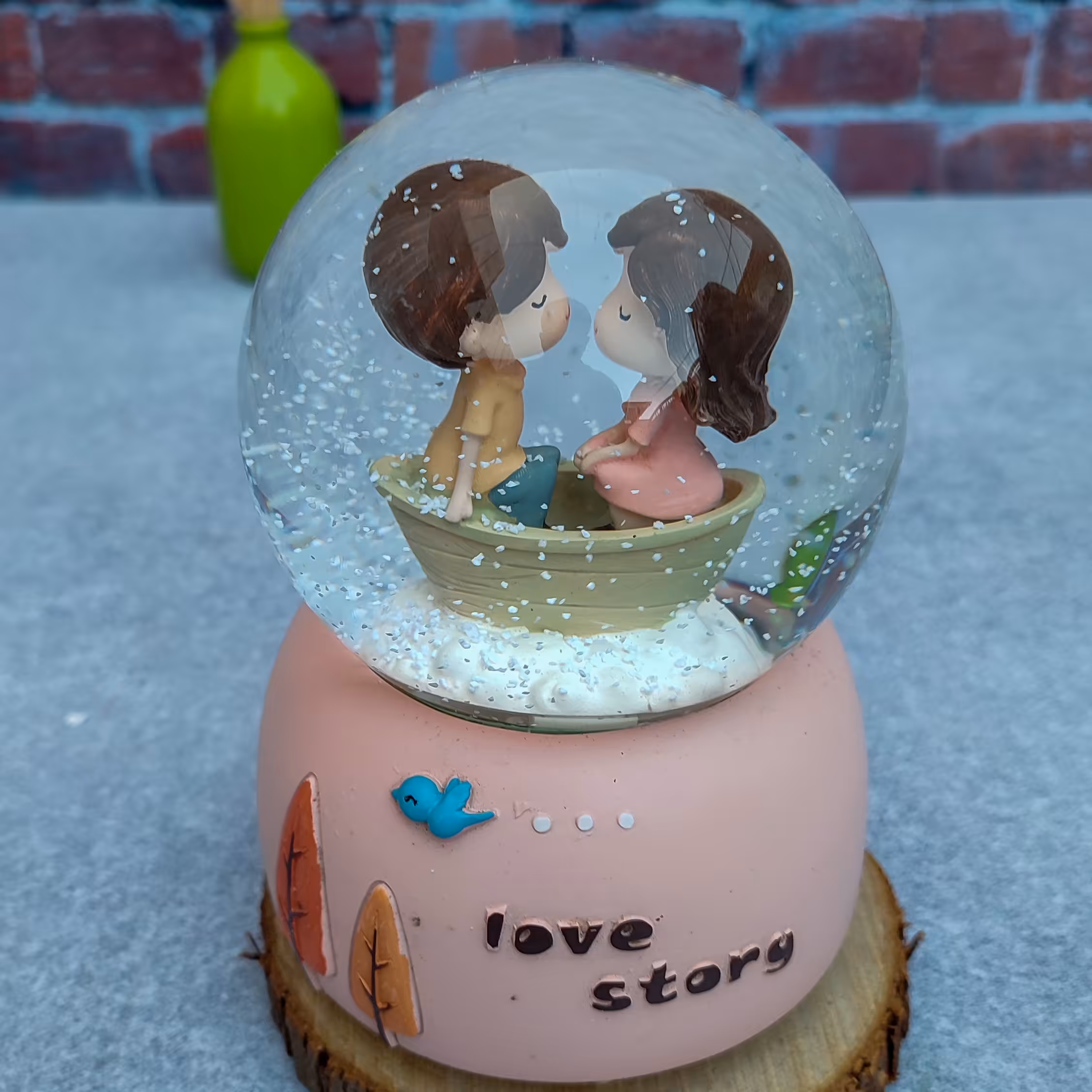 گوی پمپی موزیکال دختر پسر قایق سوار سایز بزرگ 