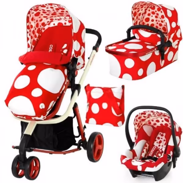 كالسكه 4تكه توپ توپي قرمز  cosatto كد2909