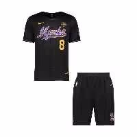 ست تیشرت و شلوارک بیسبالی مردانه لیکرز مدل Dri Fit-2A0761 مشکی