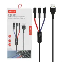 کابل شارژ سه سر پرووان PCC280 با گارانتی 6 ماهه
