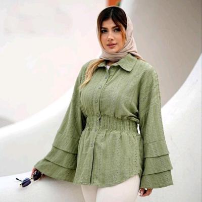 مانتو مجلسی کرپ مدل شومیز مانتویی مجلسی مراکشی کره ای اعلا دانژه