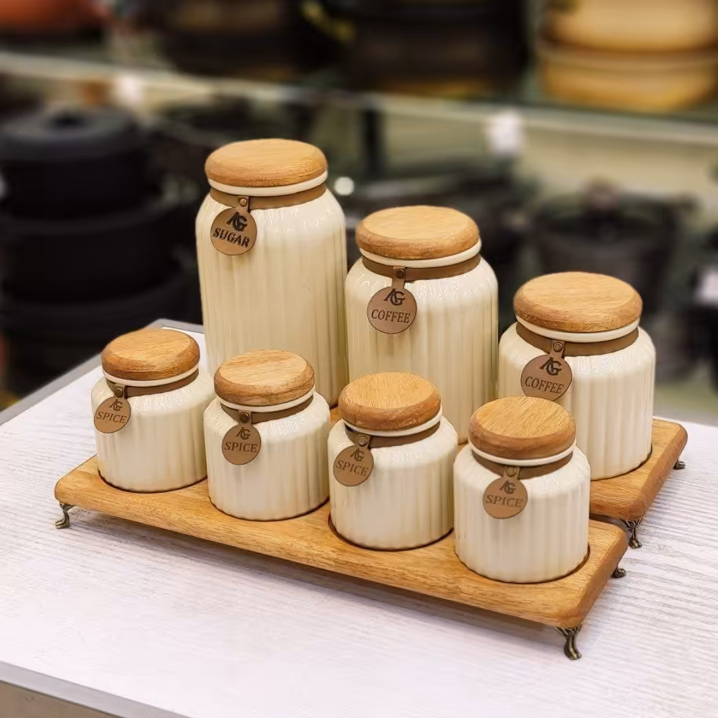 سرویس ادویه و پاسماوری 
با چوب راش