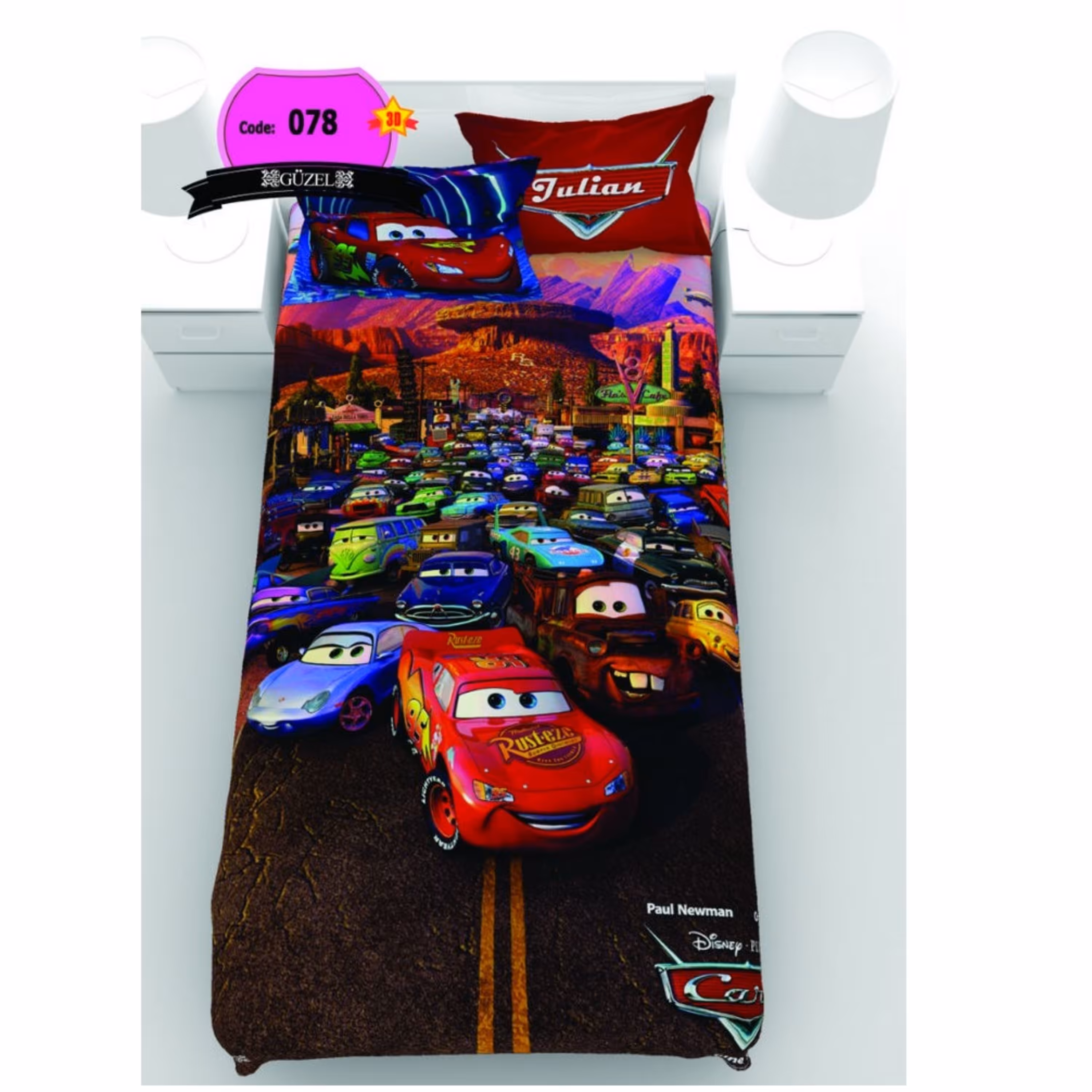 روتختی تک نفره سه بعدی برند گوزل -5 تکه -کد 78