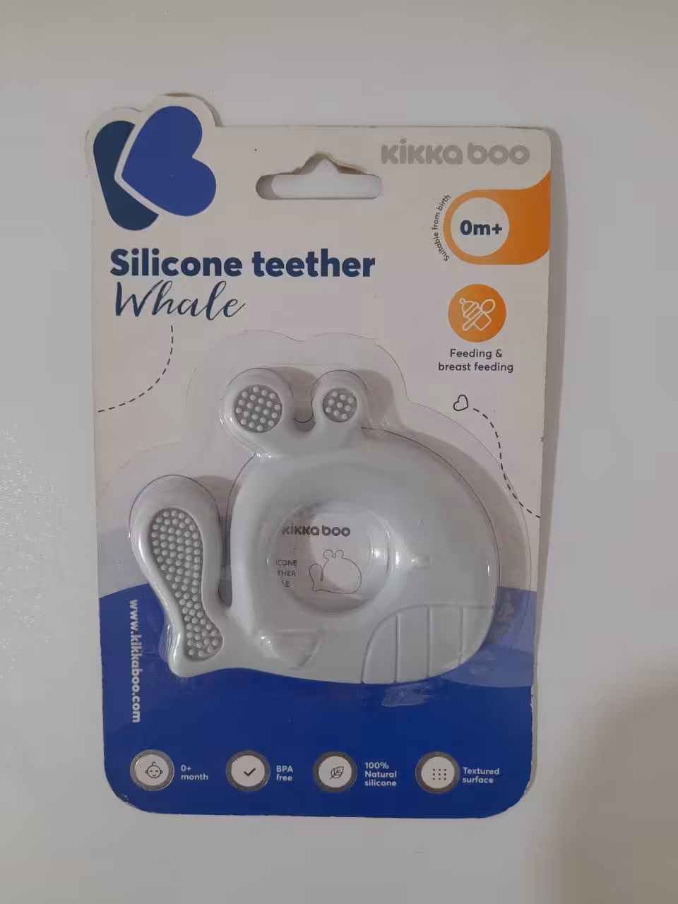 دندانگیر سیلیکونی طرح وال طوسی کیکابو KIKKA BOO