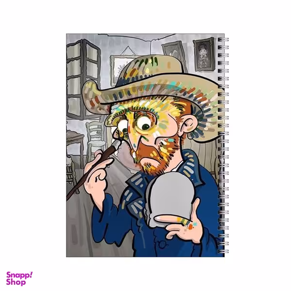 دفتر مشق 80 برگ بامبیلیپ طرح نقاشی ونگوگ روی خودش کد 7163667