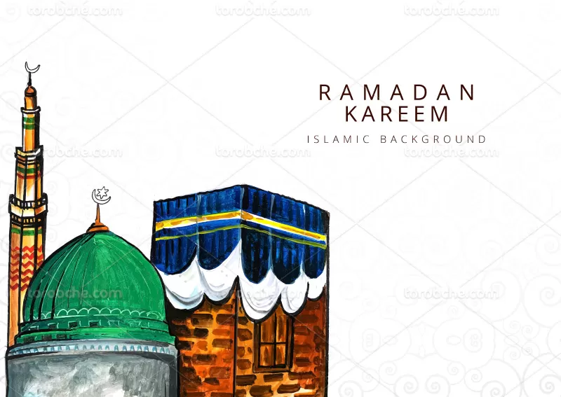 وکتور بکگراند اسلامی | گرافیک با طعم تربچه