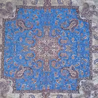 رومیزی ترمه طرح طوبی رنگ آبی درباری