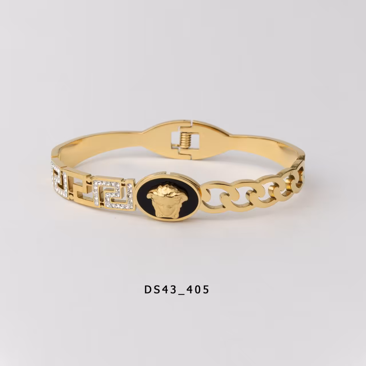 دستبند النگویی استیل 316 رنگ ثابت کد 18