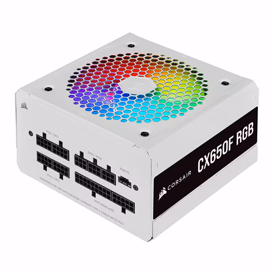 پاور 650 وات کورسیر CX650F RGB White Bronze Fully Modular