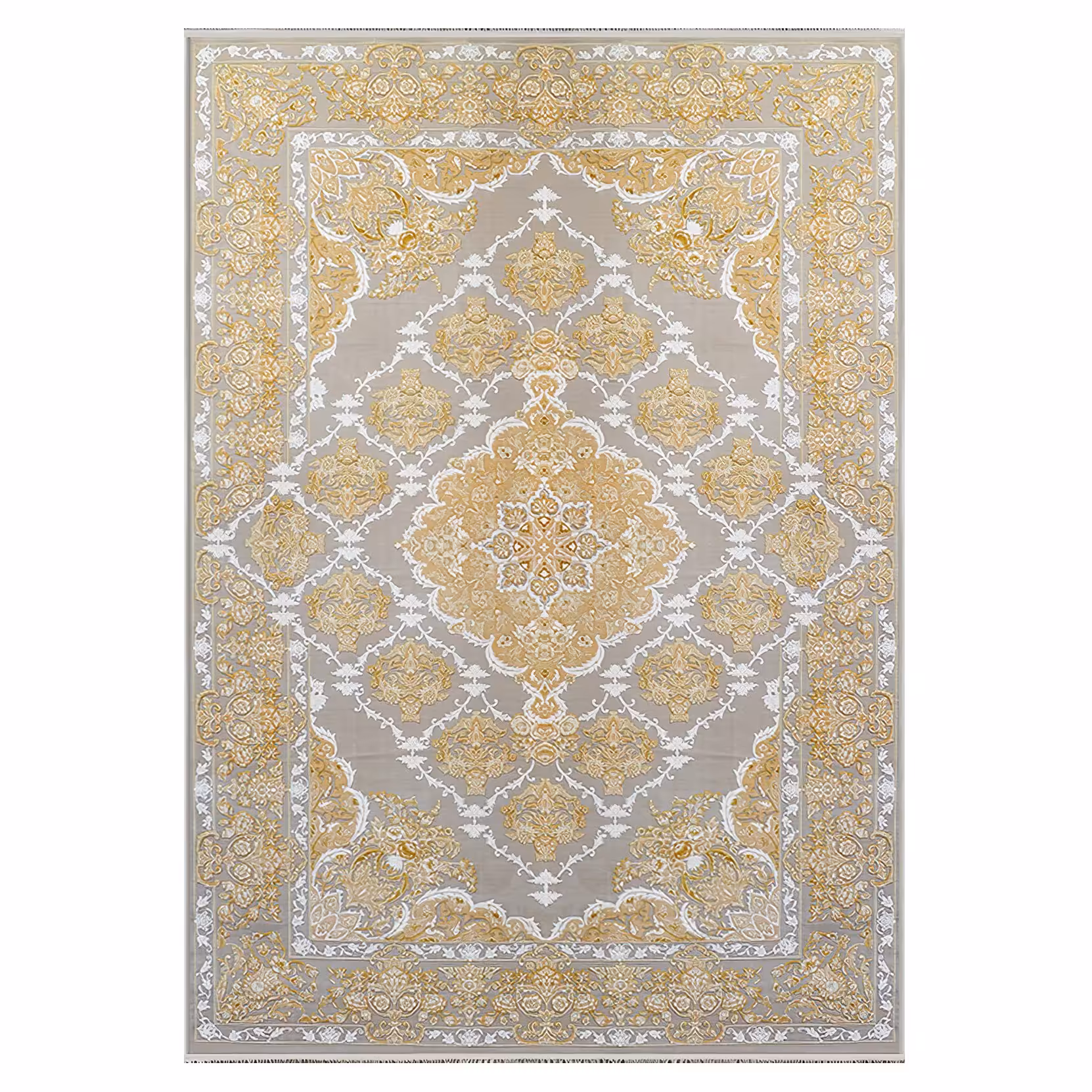 فرش ماشینی زانیس ارسال رایگان کد2130فانتزی طرح سنتی طوسی تک رو سایز 42x30 سانت