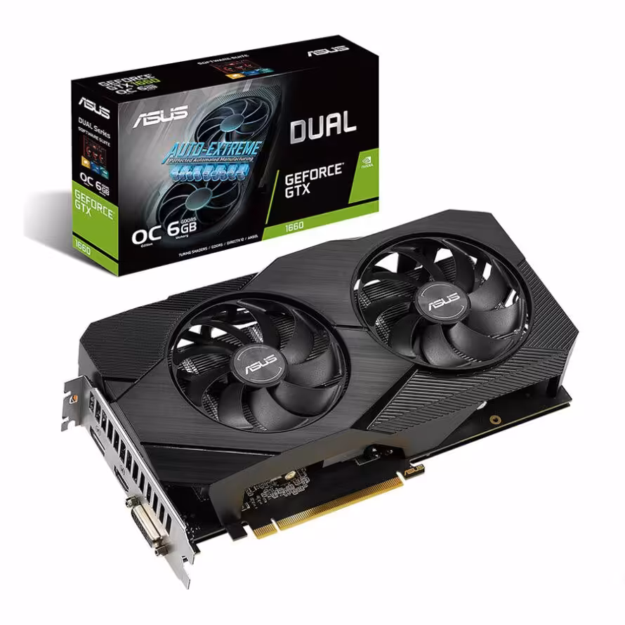 کارت گرافیک ایسوس DUAL-GTX1660-O6G-EVO