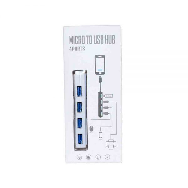 MICRO to USB HUB 4 Ports KY-162 | هاب میکرو به یو اس بی