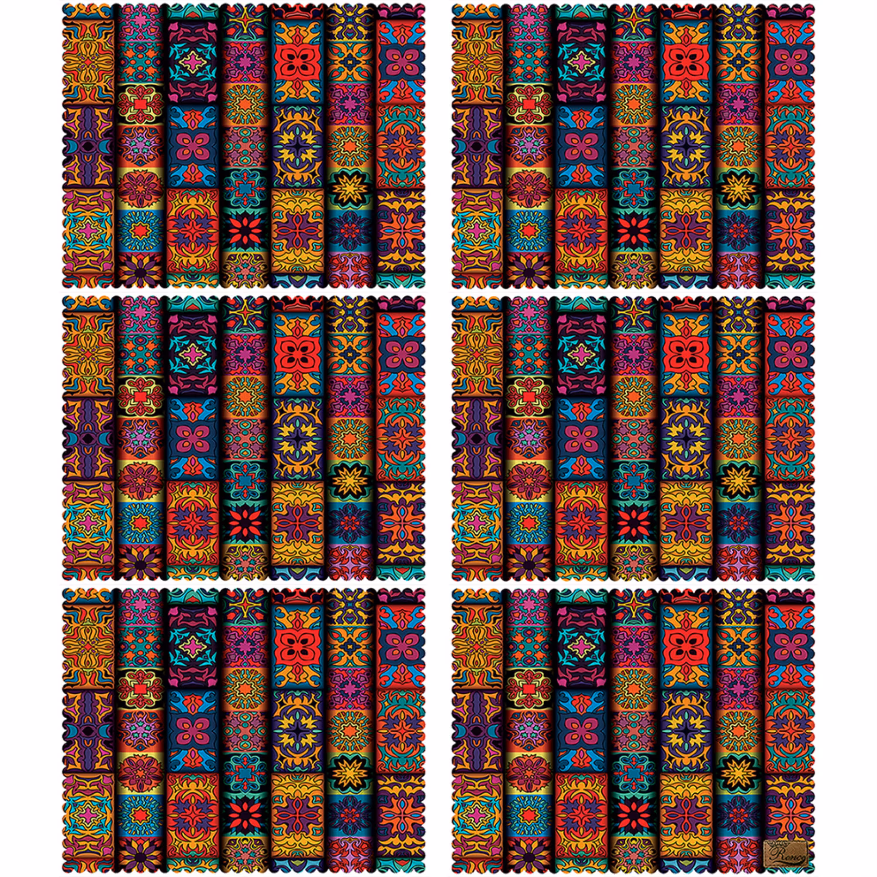 زیر بشقابی مستطیلی پارچه مخمل سایز 35 در 40 مدل U3-525 شرکت رنس