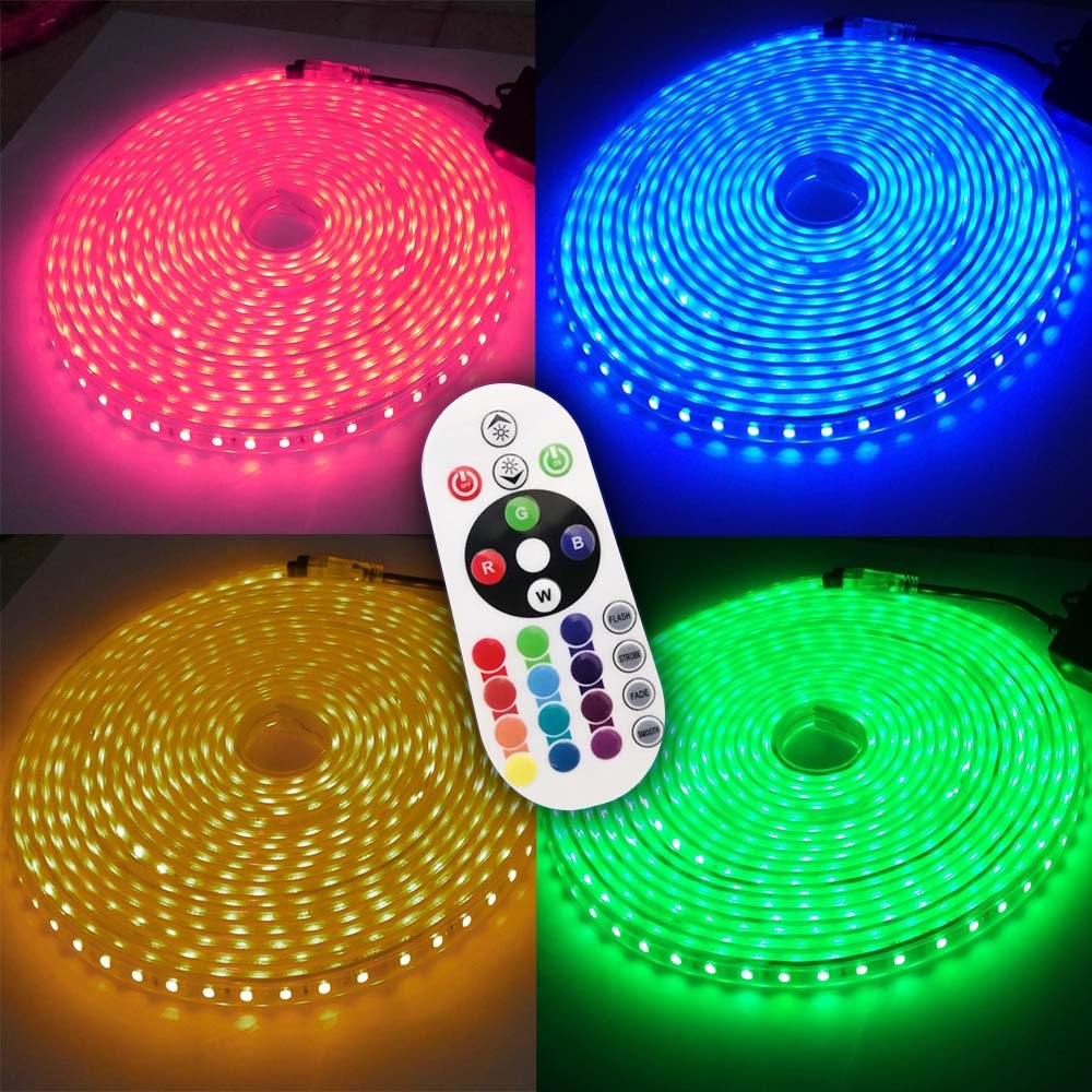 ریسه شلنگی RGB کنترلی 16 رنگ ضد آب ( این قیمت یک متر ریسه RGB میباشد )