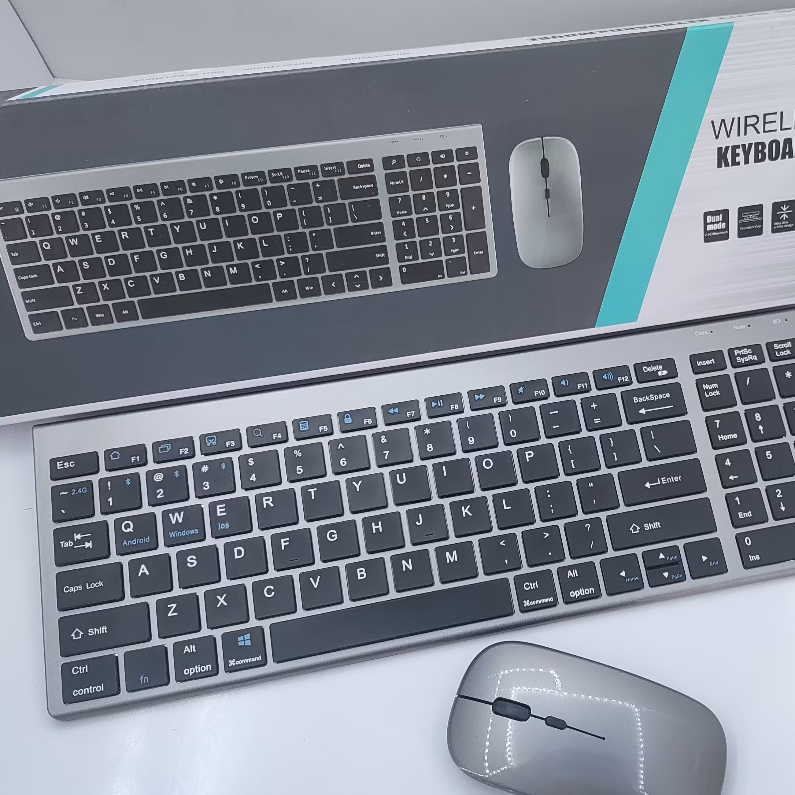 کیبورد و موس وایرلس بلوتوثی شارژی slim