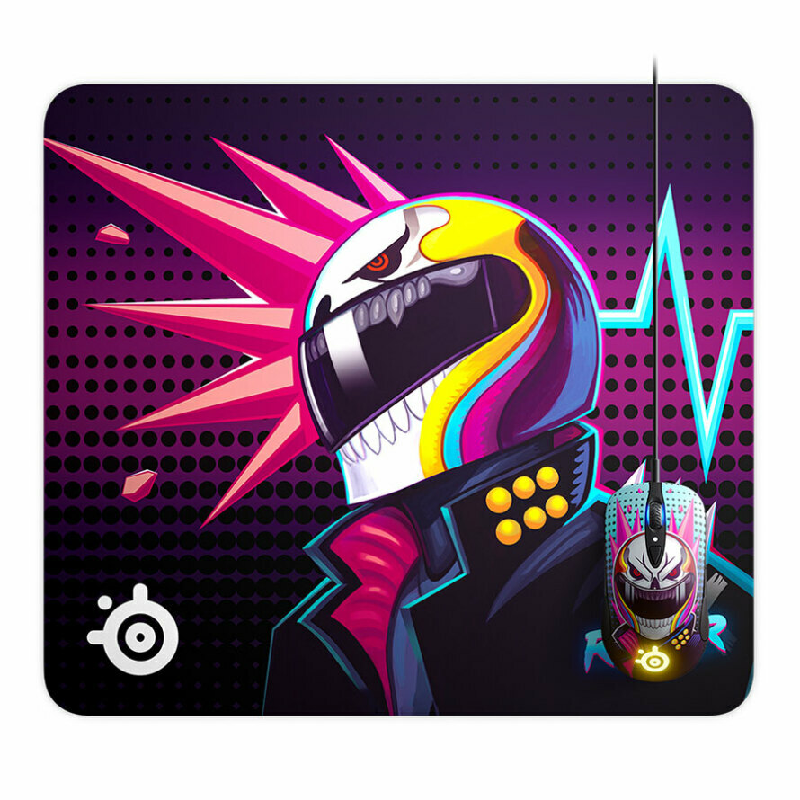 موس پد گیمینگ استیل سریز QCK LARGE NEON RIDER EDITION