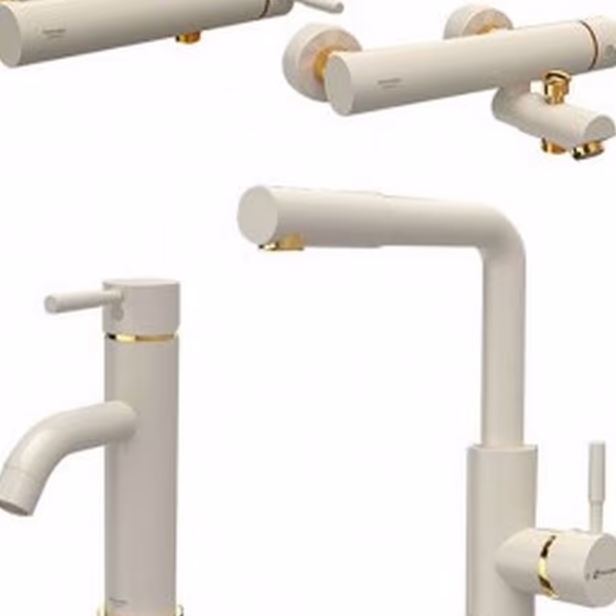 ست شیرآلات شودر مدل مارینو ( رنگ شیری طلا )