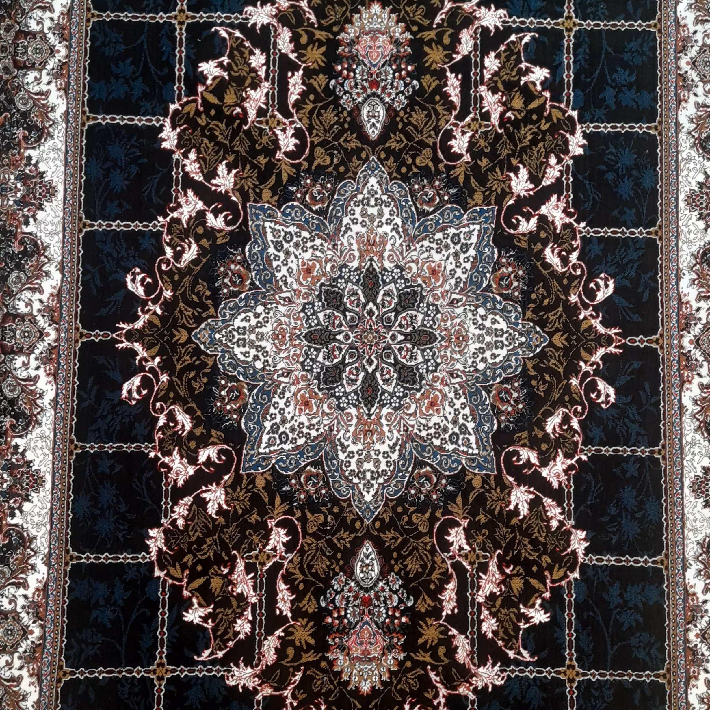 فرش هیواسورمه ای 12متری 500شانه سنگین وزن جنس نخ بی سی اف رنگ ثابت کیفیت عالی