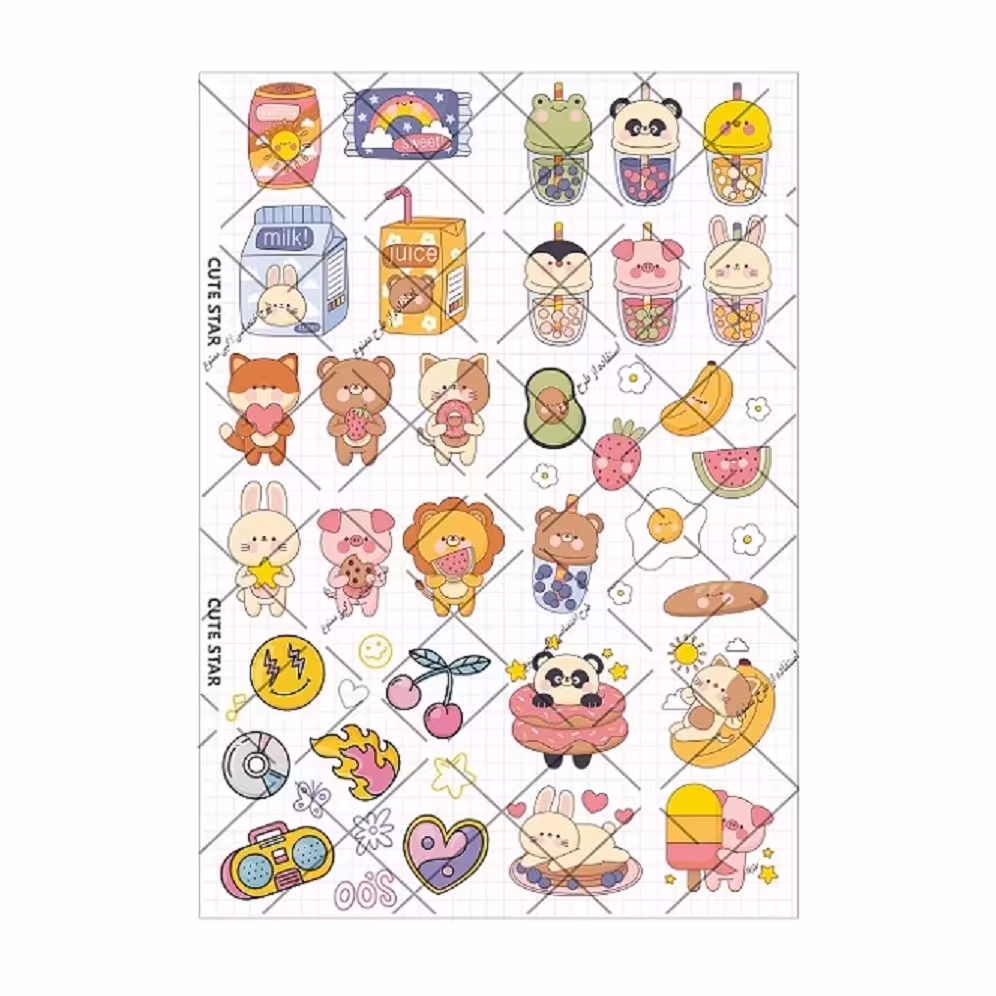  برچسب مدل برش نخورده طرح اسکرپ بوک زندگی حیوانات