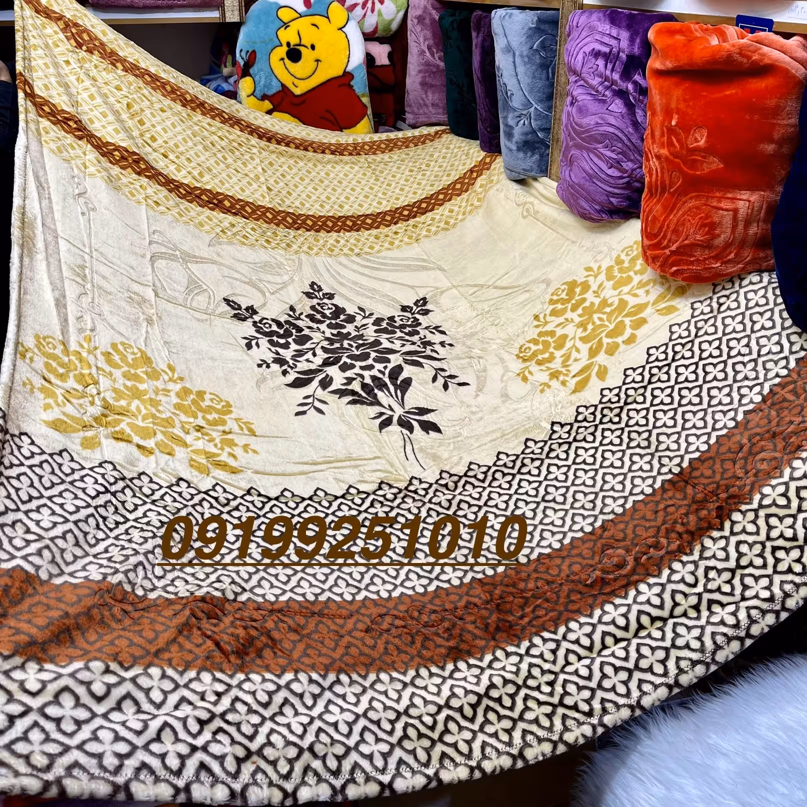 یک نفره نرمینه  گلدار مسافرتی مدل سروین ساکدار  
